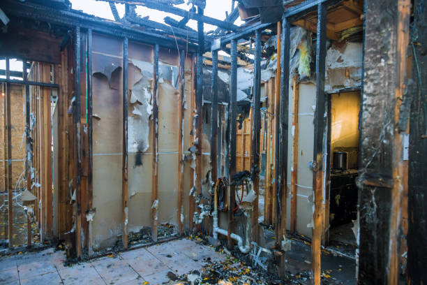 Professional Fire Damage Removal technician working in Hudson, IA